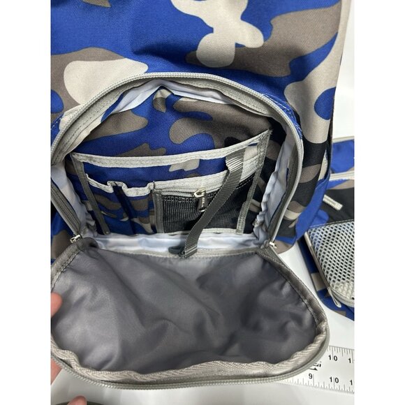 LL Bean Backpack Book Pack Lunchbox SET School Travel Bag Blue Camouflage - Picture 8 of 9